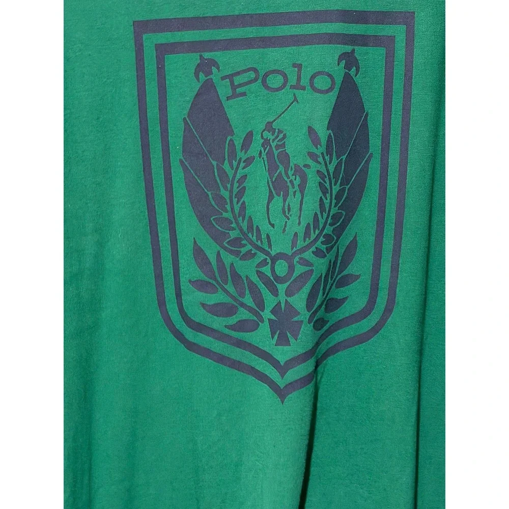Polo Ralph Lauren Mens 2XLT Green Crest Graphic Logo T-Shirt Big & Tall SS